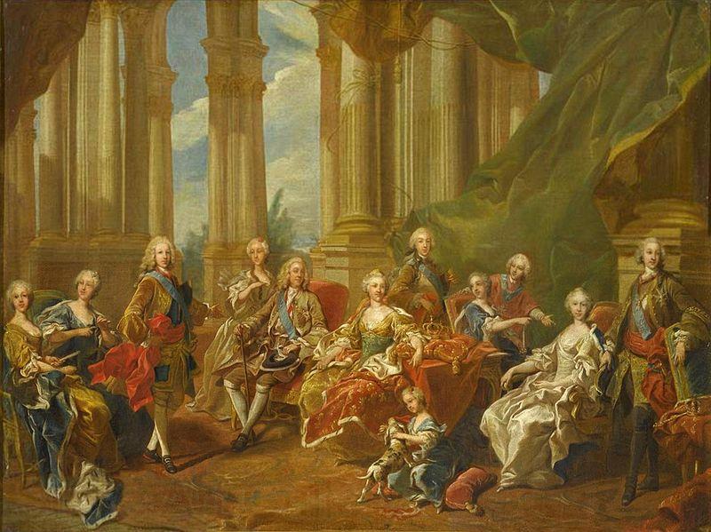 Louis Michel van Loo The family of Philip V in Spain oil painting art